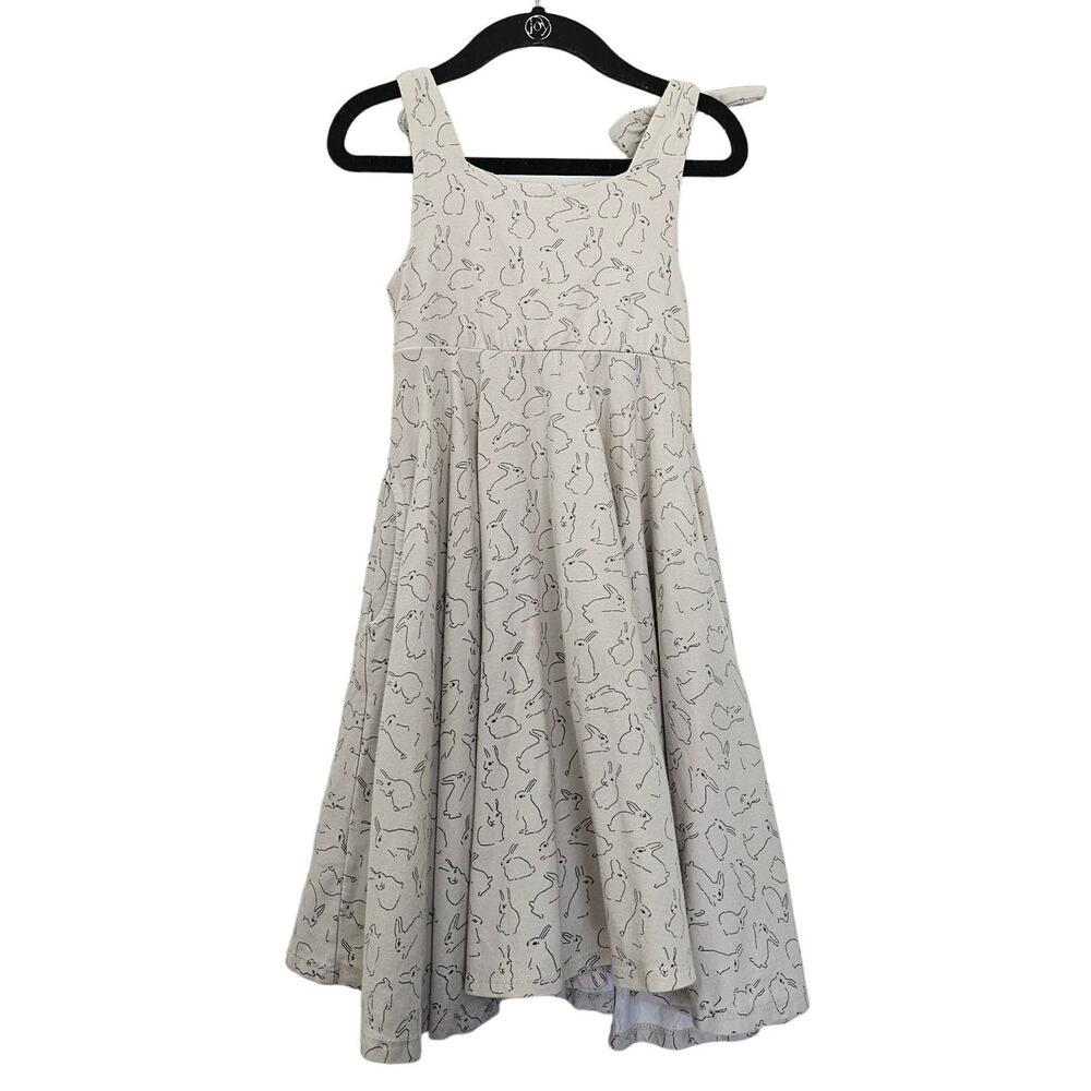 Remie Girl Sunnie Dress Bunnies Girls 5 Youth Rabbit Off White Easter Cream